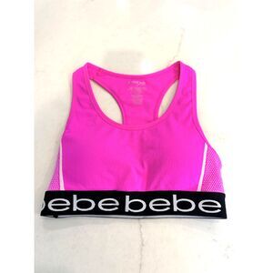 Bebe Sport Women's Hot Pink Racerback Sports Bra - Size S